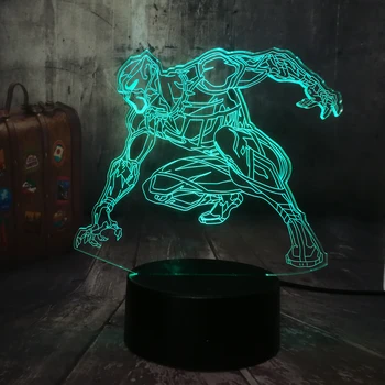 

NEW Marvel Black Panther The Avengers Cool 3D LED Night Light Baby Desk Lamp 7 Color Boys Kids Toy Home Decor Xmas Birthday toys
