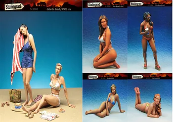 

Scale Models 1/35 summer beach girls include 6 girls figure uncolor Resin Model