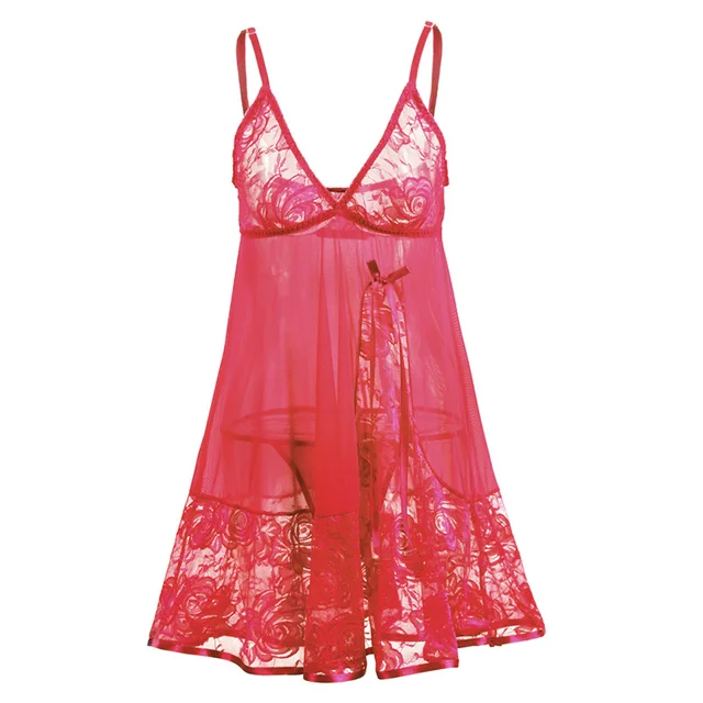 Sexy Exotic Babydolls Chemises Dress Women Lingerie Lace Underwear