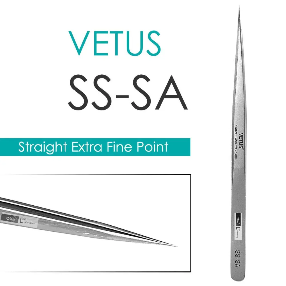 

VETUS SS-SA Straight Ultra Precise Extra Fine Point Tweezers Eyelash Extension