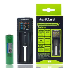 1 шт. VariCore 18650 INR1865025R 18650 батарея, 2500 мАч электронная сигарета батарея+ V10 зарядное устройство