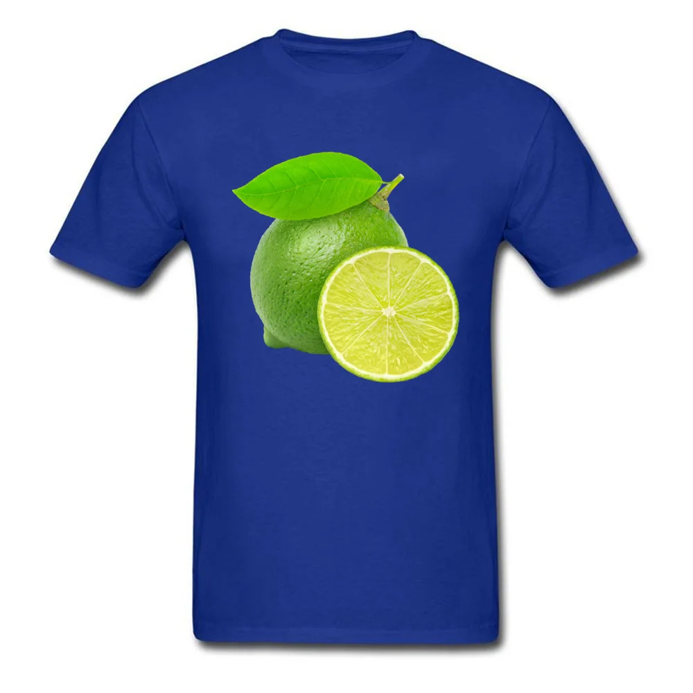 Cut limes Top T-shirts Short Sleeve New Arrival Youth Summer Fall Tops Shirts Customized Tee-Shirts O-Neck 100% Cotton Cut limes blue