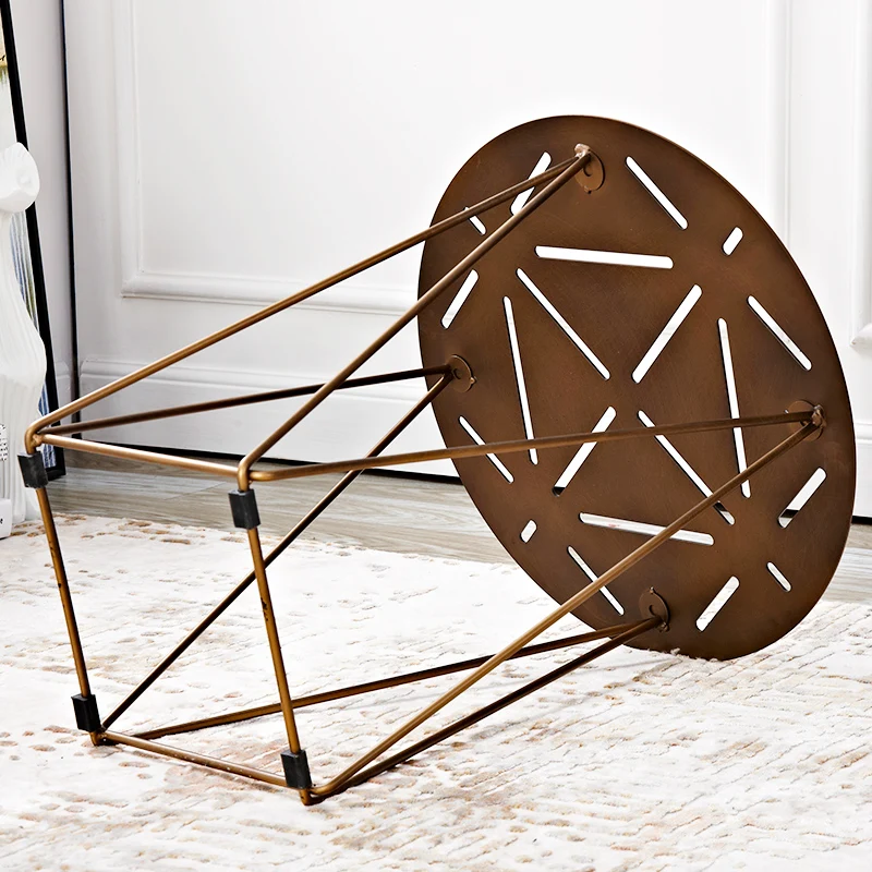 Nordic style sofa corner table Locke creative fashion side table modern minimalist wrought iron small round coffee table Nordic style sofa corner table Locke creative fashion side table modern minimalist wrought iron small round coffee table