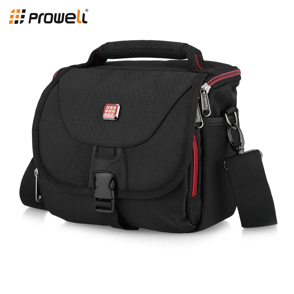 PROWELL DC21754B Water Resistant Camera Shoulder Bag for Compact System