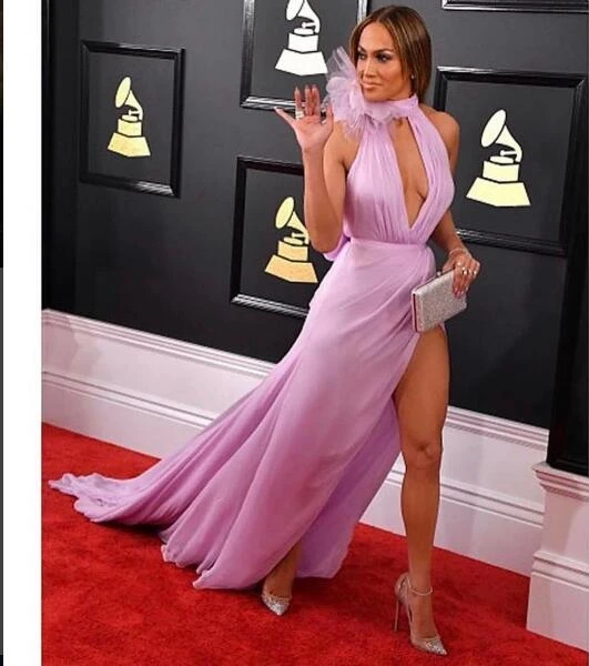 Jennifer lopez grammys lavender dress Clearance