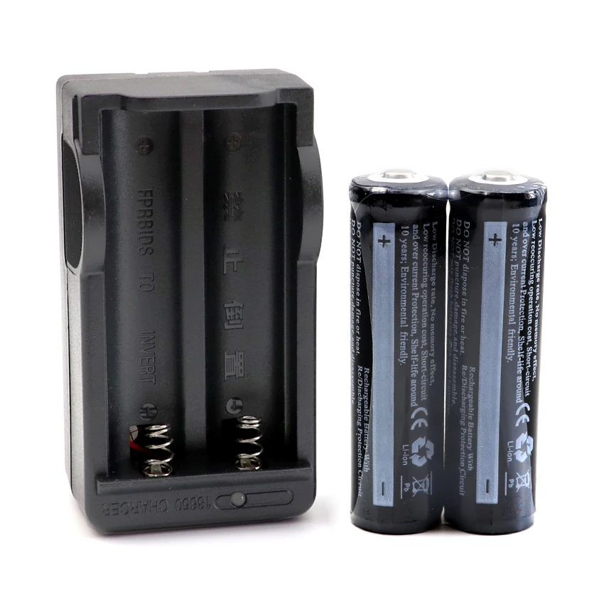 2PCS 3.7V 1000mAh li ion 18650 battery Protected Rechargeable bateria