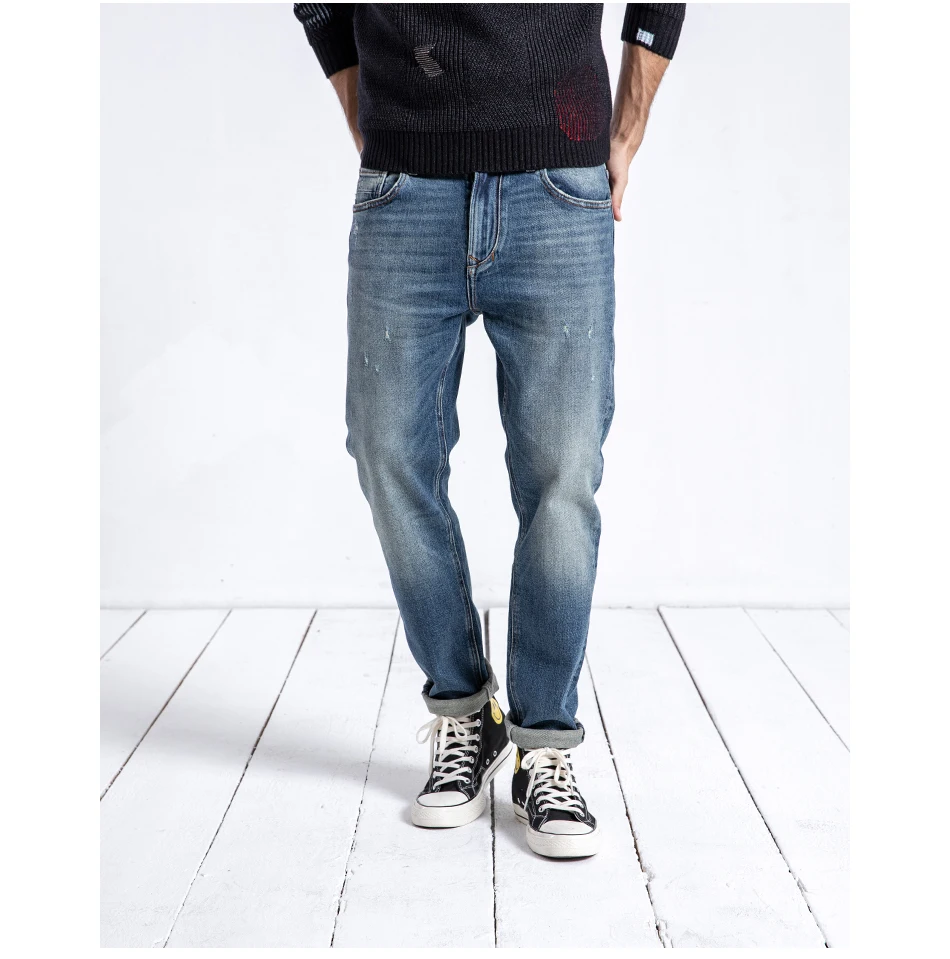 Бренд SIMWOOD, мужские джинсы,, осень, зима, новинка, модные, облегающие, джинсовые штаны, брюки, уличная одежда, высокое качество, мужские 180335