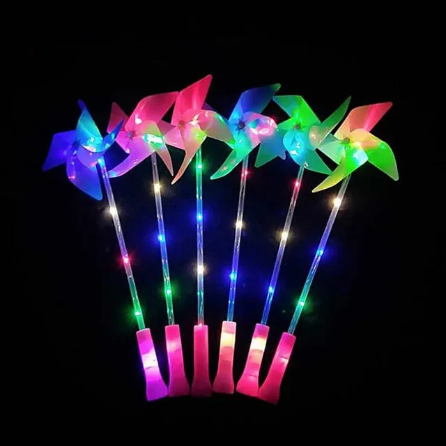 LED Light Up Widmill Children Flashing Glowing Windmill Kids Toys