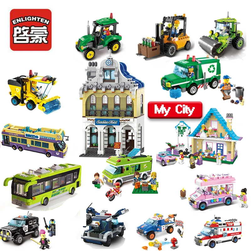 ENLIGHTEN City Construction Assemblage Model Building Toys Hobbies