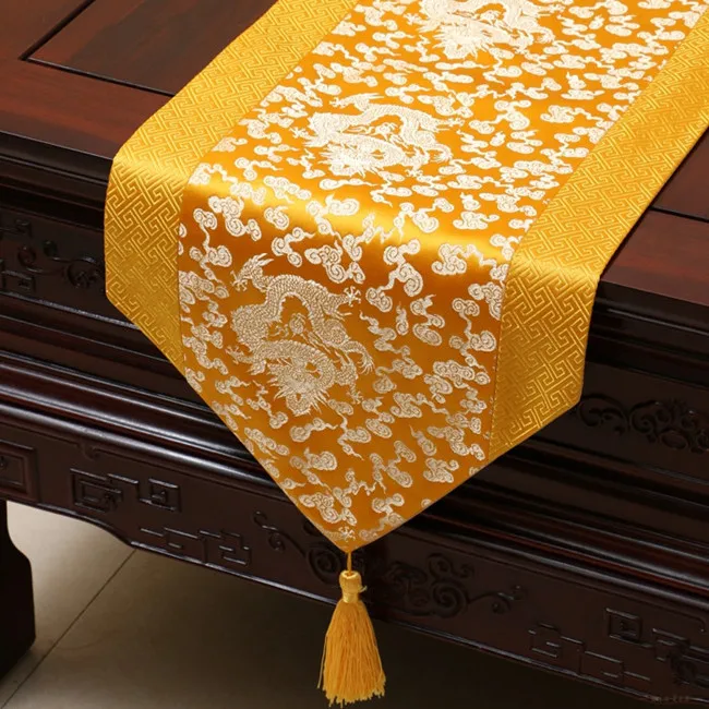 Гордая Роза китайский стиль сатинс настольная дорожка скатерть кровать дорожка чайный столик дорожка настольный флаг украшение стола - Цвет: 021