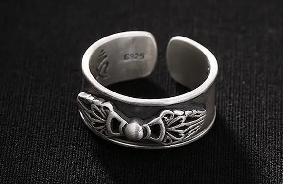 

JOOCHEER Sterling S925 925 silver ring vintage trendy ring 8mm