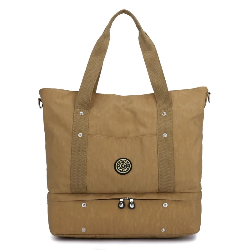 Модные нейлоновые дорожные сумки для женщин, сумка для путешествий, сумка через плечо, водонепроницаемая, вместительная, для выходных, ручная сумка XA644WB - Цвет: Khaki