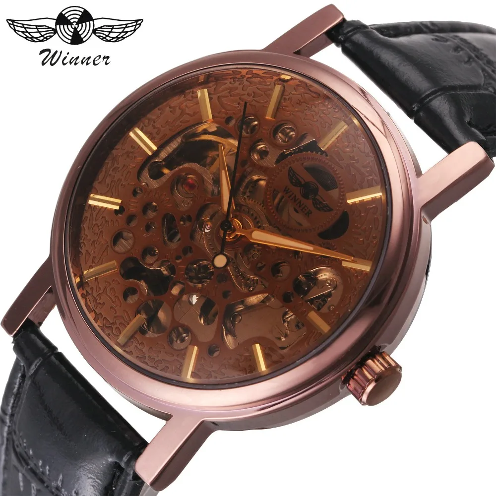 2018 Ladies Luxury Watches WINNER Women Automatic Mechanical Golden