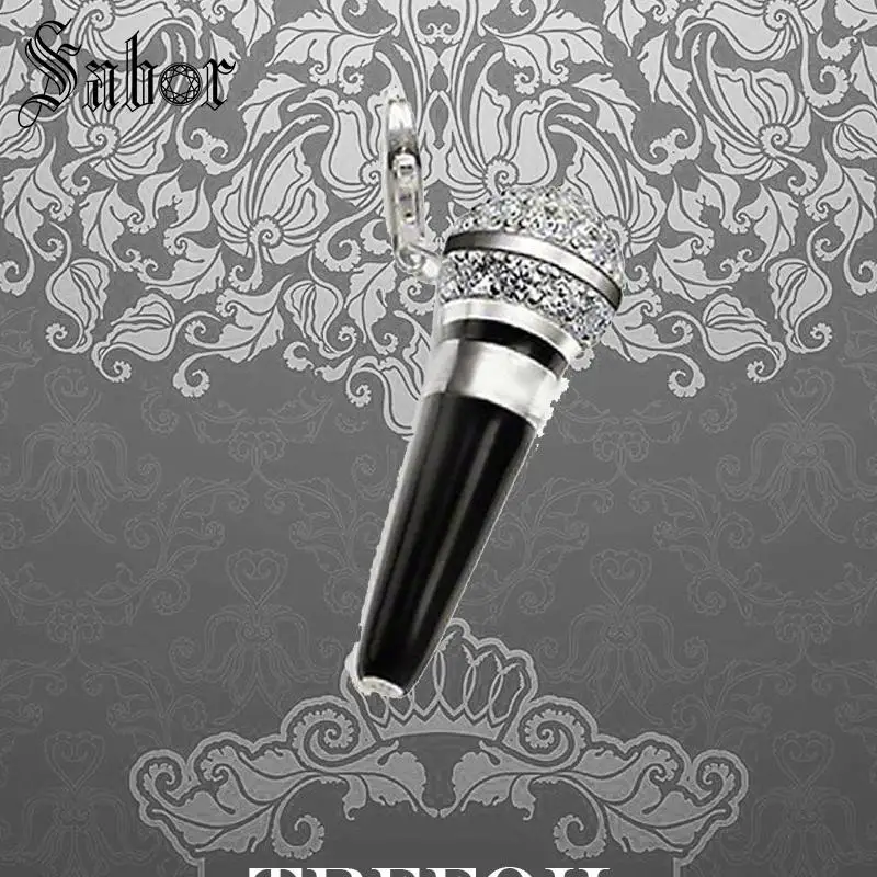 

Microphone Pendant Fashion Jewelry 925 Sterling Silver Music Gift For Women Girls Fit Necklace 2019 New thomas