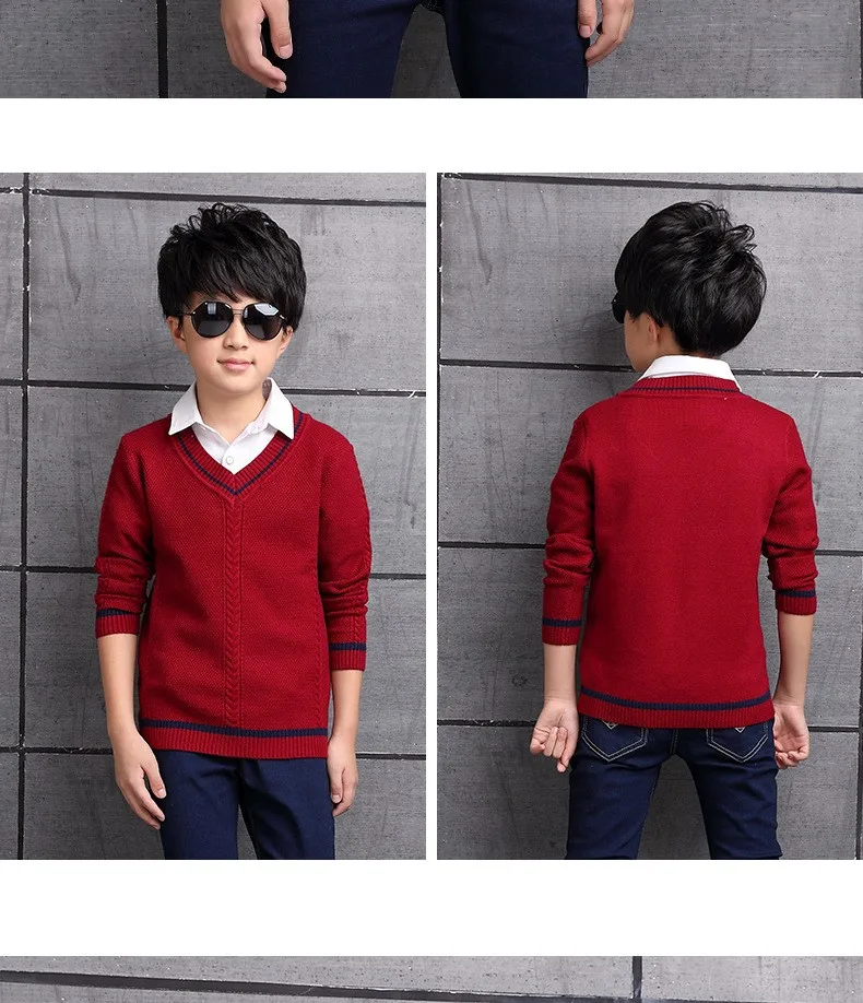 2017 Children's sweater Winter new Keep warm Cashmere boy sweater V-collar Kids for boys Children's clothing Winter clothing HTB1OXzJOXXXXXXcXVXXq6xXFXXXn - 2017 Children's sweater Winter new Keep warm Cashmere boy sweater V-collar Kids for boys Children's clothing Winter clothing