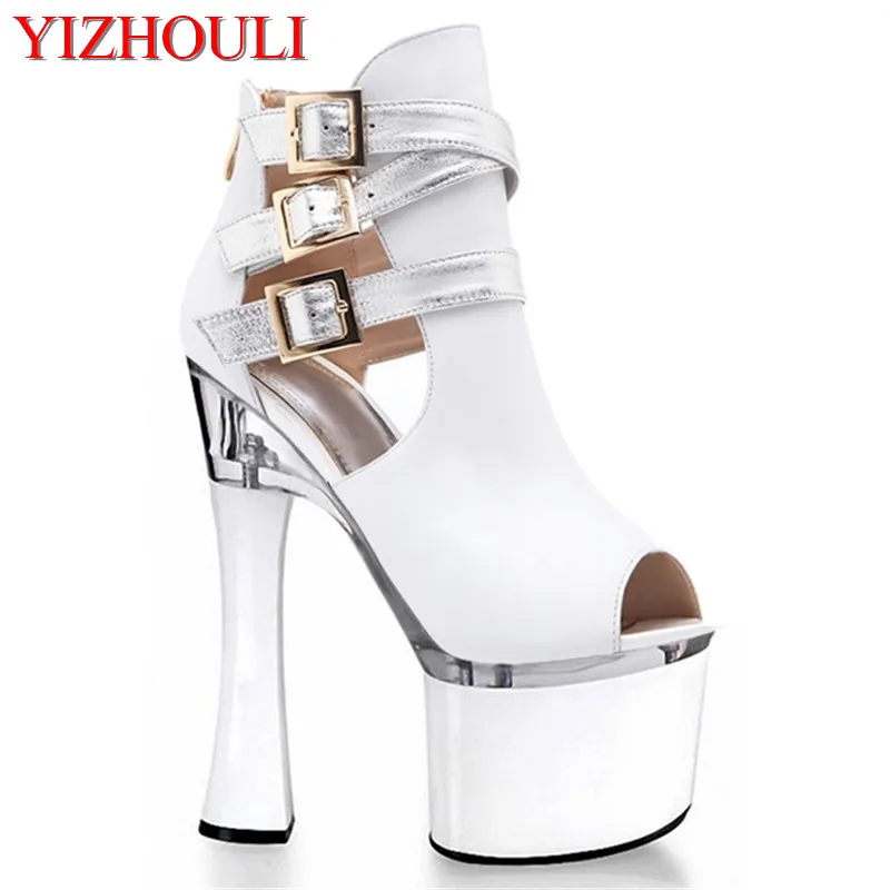 

Popular fashion single code female shoes fashion runway model with 18 cm high heels