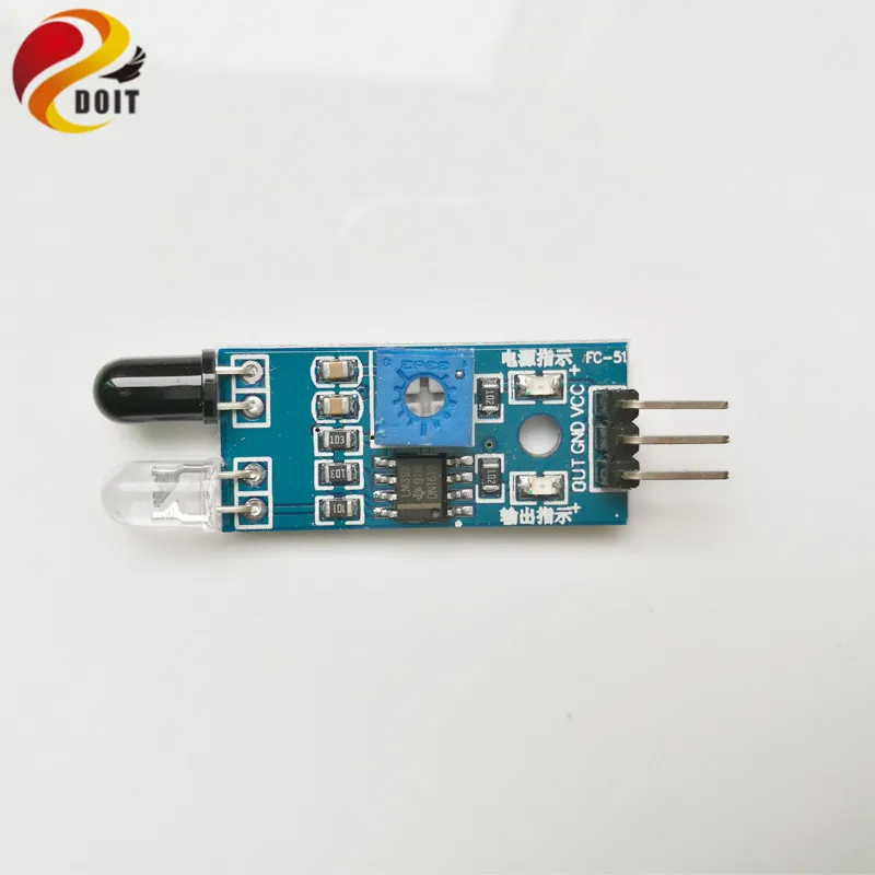 

1pcs 86009 Infrared Barrier Module Car Obstacle Avoidance Sensors Black Line Identification Adjustable Distance