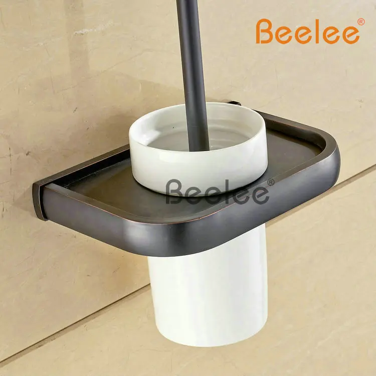 Beelee BA7404B ванная комната туалет кисточки с держателем настенное крепление латунь масло втирают Бронзовый черный