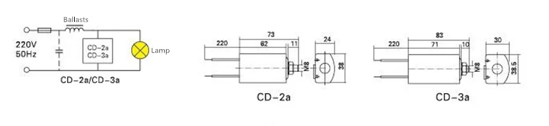 CD-2a CD-3a 220 в электронный триггер для металлогалогенной лампы высокого давления натриевая лампа HPSL стартер аксессуары для освещения