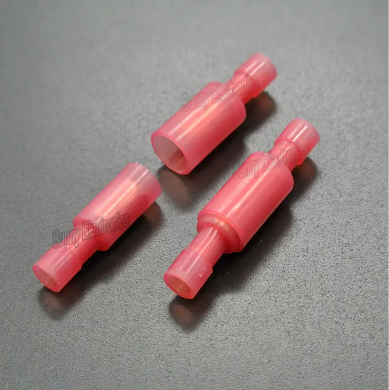 100 Red 22 16 Gauge Fully Insulated Nylon Bullet Connectors Wire