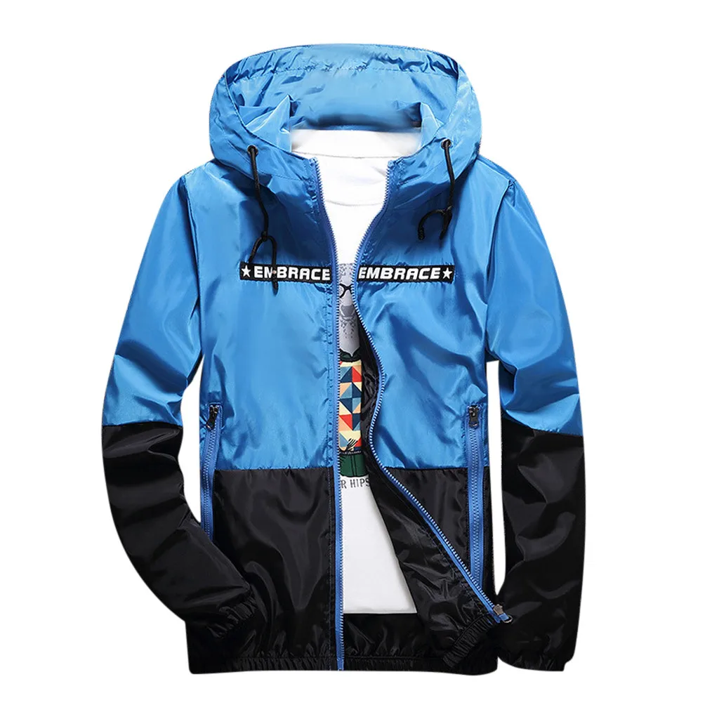 2018 мужская осенне-зимняя куртка с принтом алфавита, цветная толстовка с капюшоном, верхняя куртка, пальто, мужская куртка для колледжа, Hommes