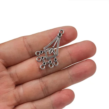 

10pcs/lot 2.2*3.9cm Alloy Metal Antique Earrings Connectors Jewelry Findings For DIY Jewelry Making Accessories Wholesale