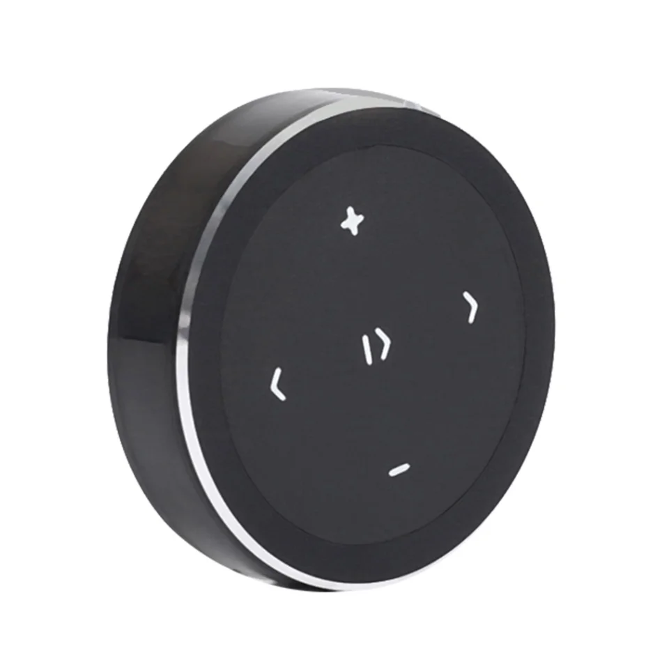 Беспроводной пульт дистанционного управления Bluetooth 4,0 медиа-кнопка для автомобиля, мотоцикла, рулевого колеса, пульт дистанционного управления для iOS Android, воспроизведения музыки# S0 - Цвет: black