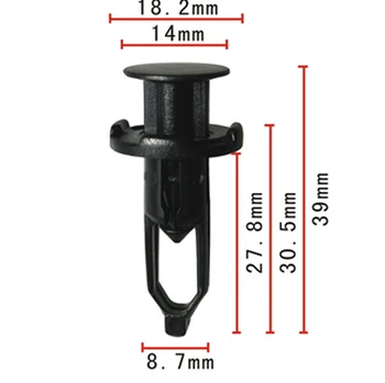 

100pcs 9mm Auto car Accessories Plastic Fastener Clip for toyota corolla Camry front bumper fixed Part# 52161-02020 52161-16010