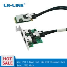 LR-LINK 2202PT мини PCI-Express Gigabit Ethernet сетевой карты 10/100/1000 Мбит/с двойной Порты и разъёмы RJ45 Lan Карта адаптер Intel I350