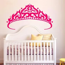 Niña Corona de Pared Hermoso Mural Vinilo Removible Etiqueta de La Pared Para El Hogar Para Niños Sala de Arte Decoración Y-673