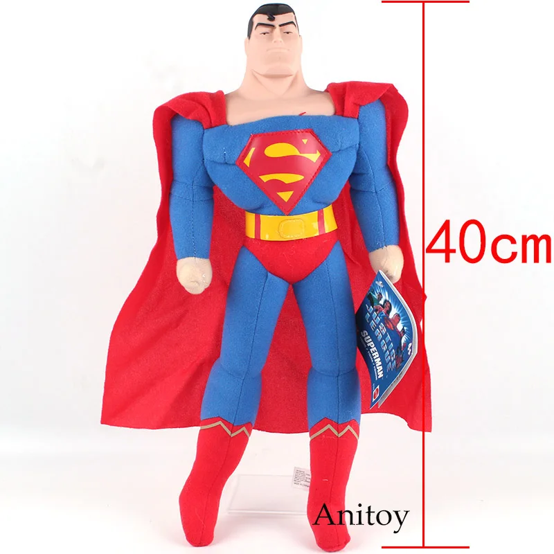 Звездные войны Дарт Вейдер Человек-паук Железный человек плюшевые игрушки Бэтмен Мягкая игрушка из древесной ткани мягкие куклы для мальчика - Цвет: Superman