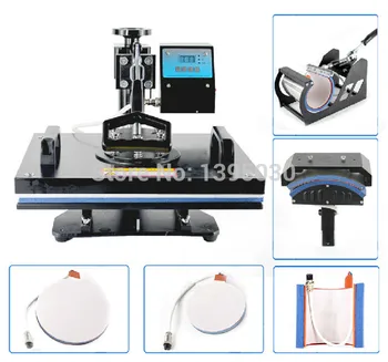 

1PC 6in1 30*38cm T-shirt Swing Away Heat Press Machine/Shaking Head Heat Transfer Sublimation Machine