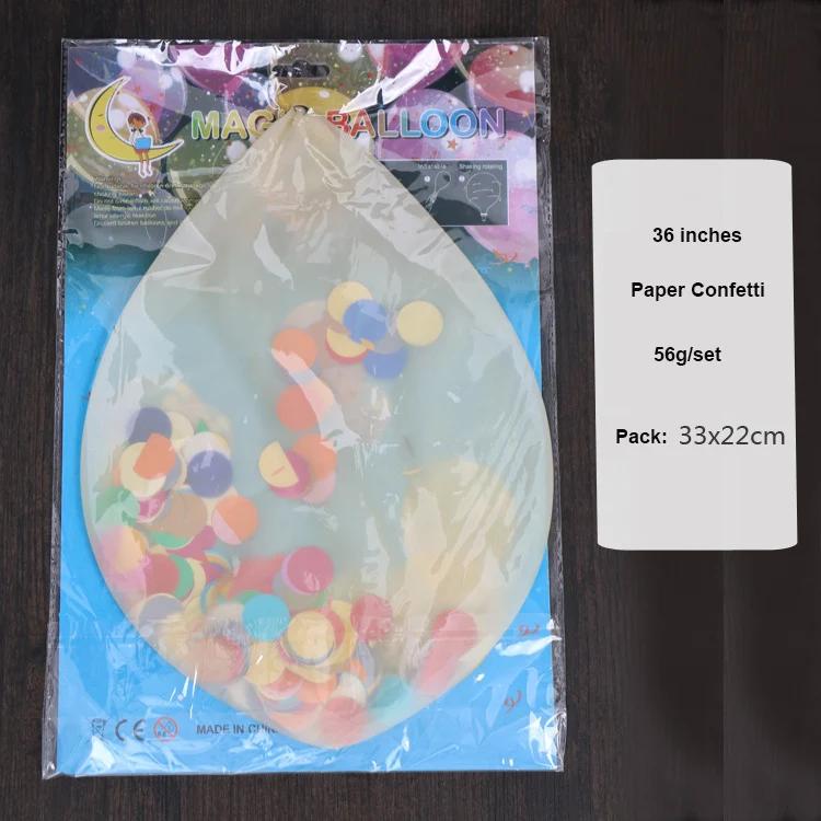 36 дюймов волшебный поролон конфетти воздушные шары гигантские прозрачные воздушные шары вечерние свадебные аксессуары для вечеринки, дня рождения вечерние поставщиков воздушные шары