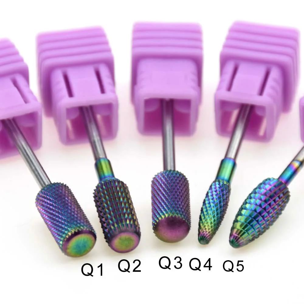 27 видов радужных вольфрамовых карбидных керамических сверл для ногтей подходит для всех маникюрных станков для электрической дрели аксессуары для маникюра