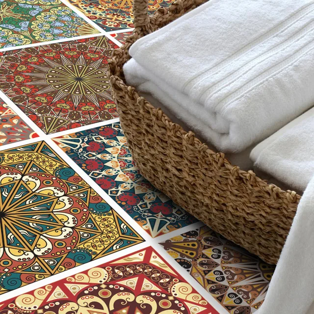50x50 cm floor stickers arabische stijl groene muurstickers gang ... Slaapkamer arabische stijl