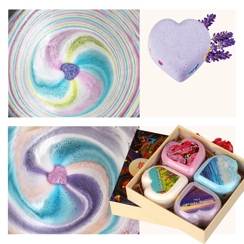 

Deep Cleaning Bubble Shower Bombs Ball 4pcs Moisturizing Handmade Soap Essential Oil Bath Salt Soap Body Cleaner Spa Skin Care