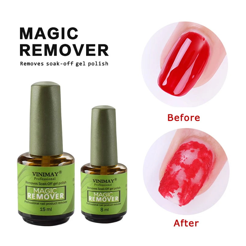 

VINIMAY Nail Gel Magic Remover Nail Polish Gel Soak Off Remover Nail Art Primer Acrylic Clean Nail Lacquer Base Top Coat