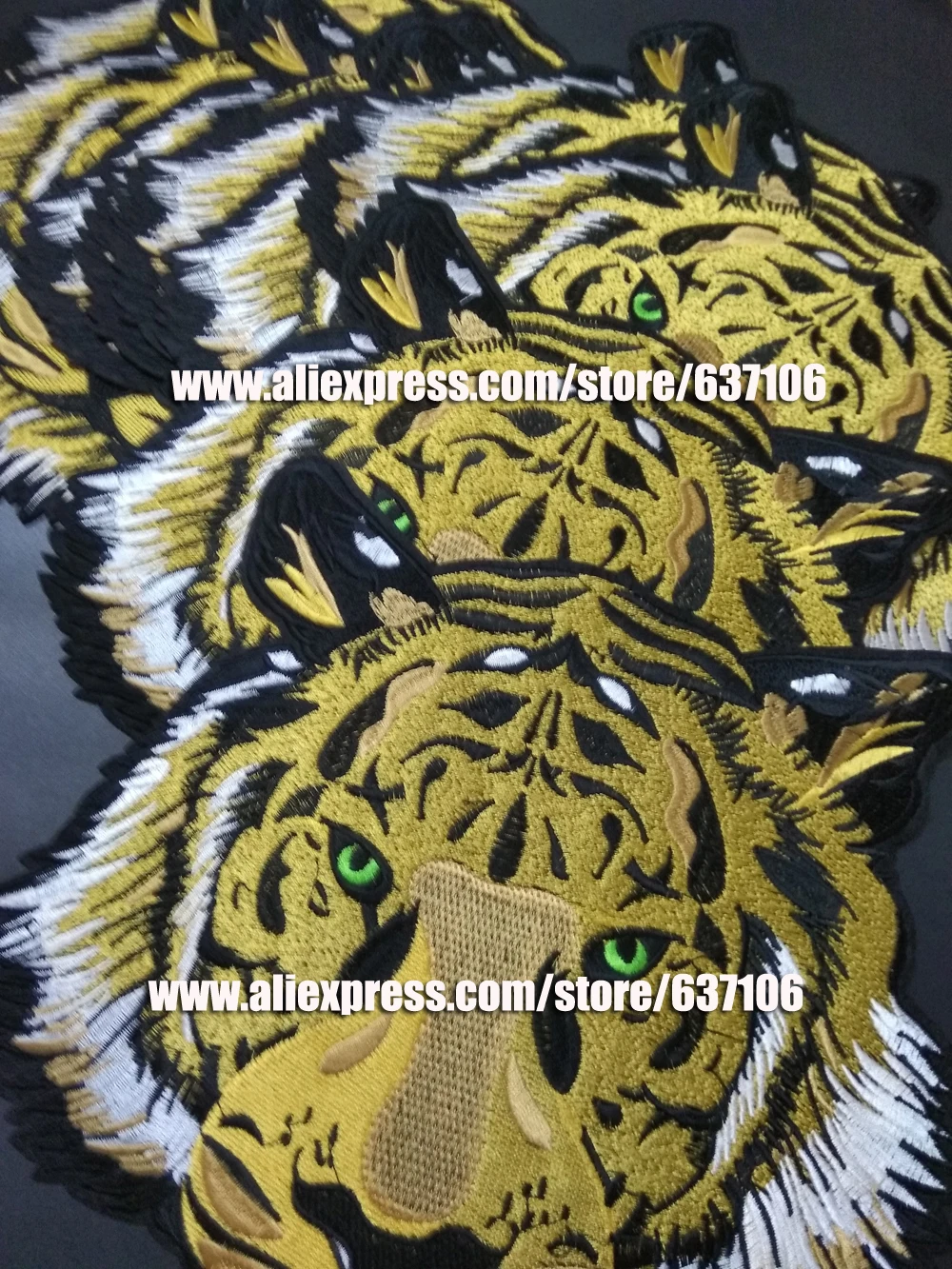 25x24 см новые тигровые нашивки значки на одежду наклейка куртка жилет Железный На значки нашивка вышитые этикетки аппликация