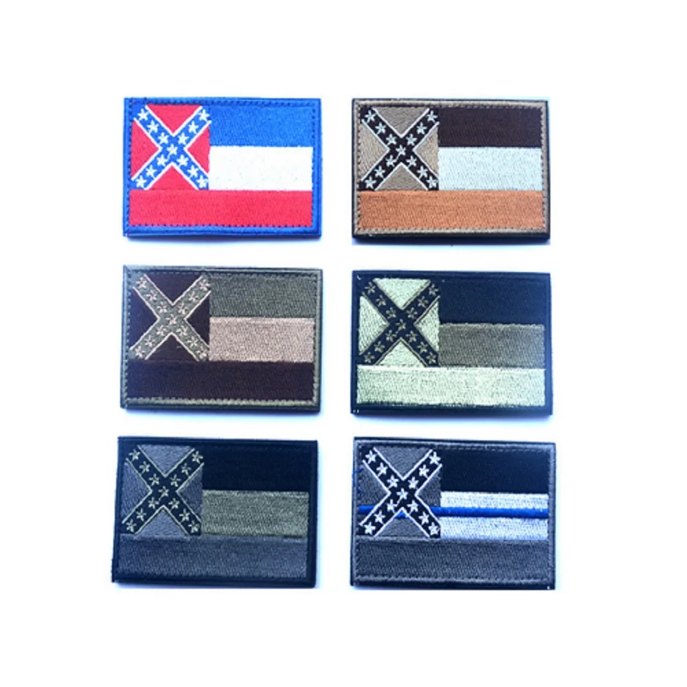 

3D embroidery armband Mississippi sate flag embroidery armband sheepdog patch DONT TREAD ON ME The punishment of embroidery