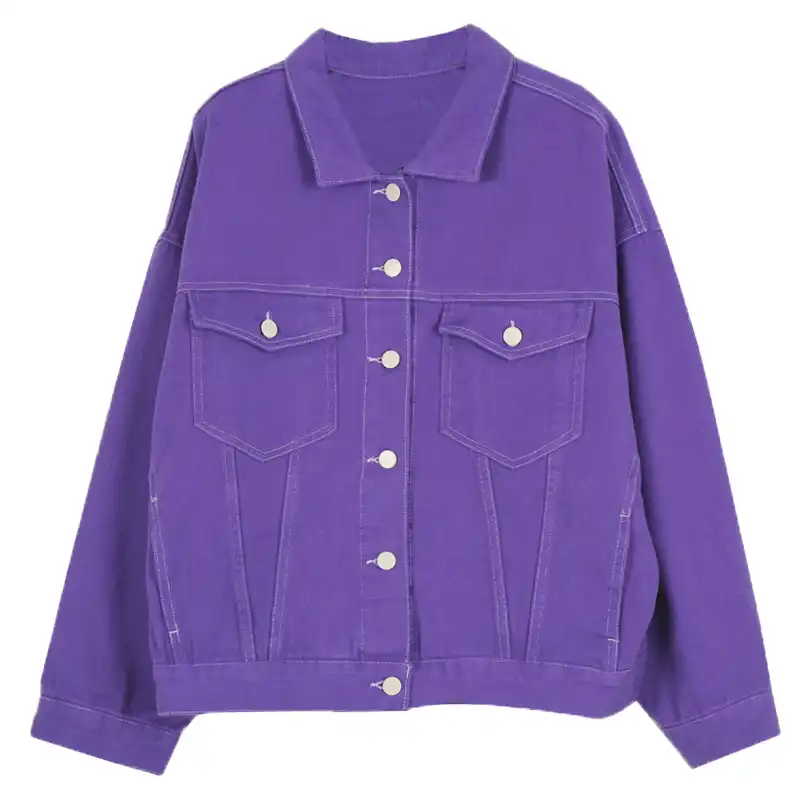 Mens Purple Jean Jacket Factory Sale 