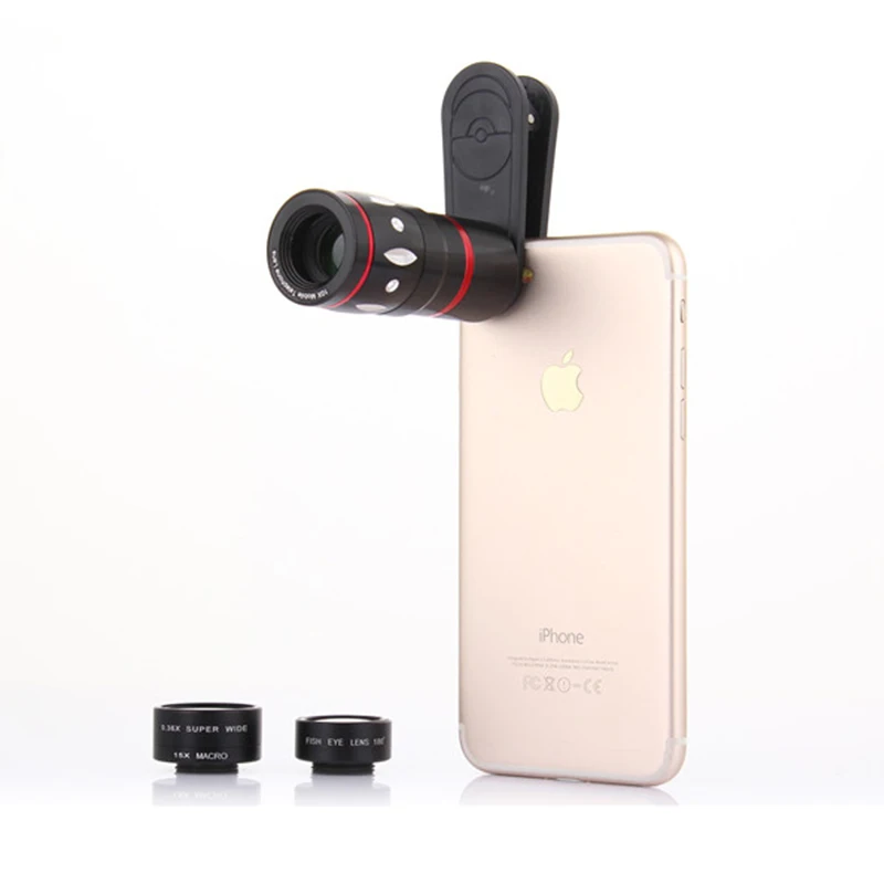 Camera Phone Lens Kit 4in1 10X Zoom Telephoto Lenses Telescope 0.36X