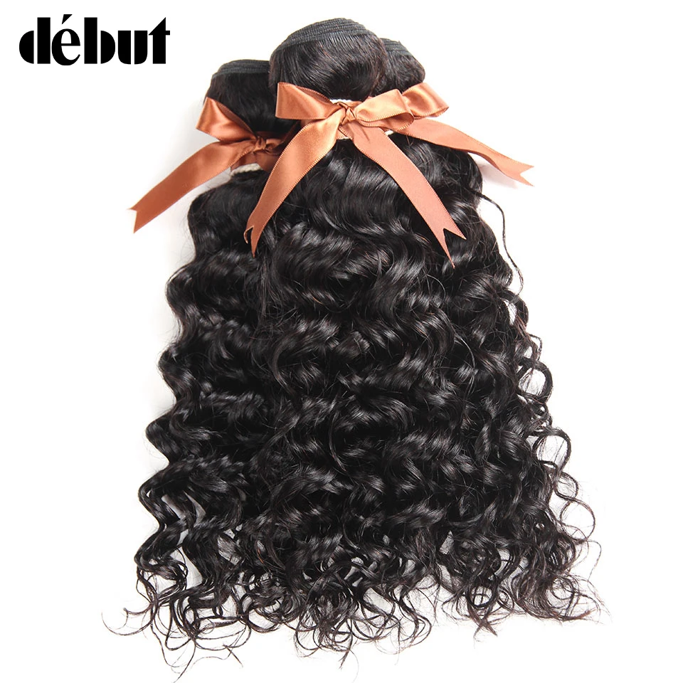 Debut Brazilian Hair Weave Bundles With Closure Non Remy Human Hair Water Wave 3 Bundles With Lace Closure Free Shipping Debut Brazilian Hair Weave Bundles With Closure Non Remy Human Hair Water Wave 3 Bundles With Lace Closure Free Shipping