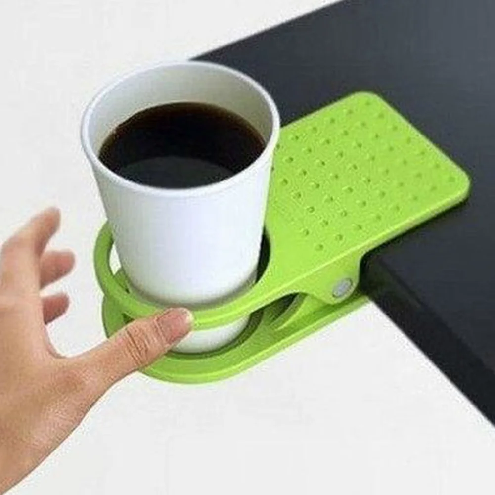 

New portable 1pc ABS plastic table drink cup clip coffee mug desk lap holder for office /home
