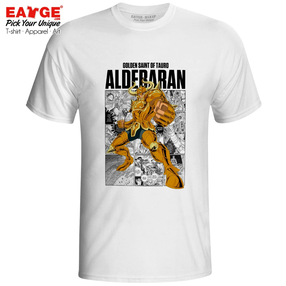 

Taurus Aldebaran T Shirt Gold Saints Anime Saint Seiya Knights of the Zodiac Cool Hip Hop Fashion T-shirt Skate Rock Unisex Tee