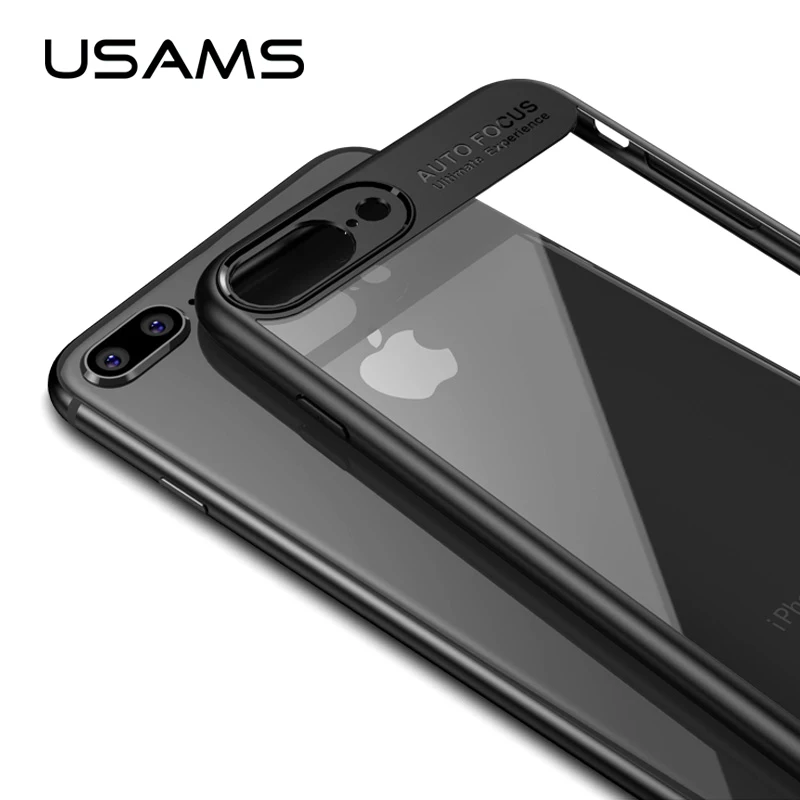USAMS Ultra Thin Slim Case for iPhone X, Transparent Phone case for iPhone 8 Back Cover for