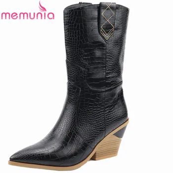 

Plus size 34-46 New 2020 New winter boots New High-heeled Coarse heel ankle boots women wedges shoes handmade women boots ladies