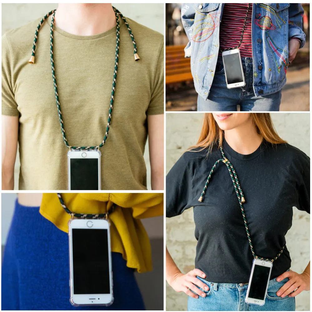 

Crossbody Phone Case Necklace Rope Cover Anti-fall Case for Huawei P20 Lite