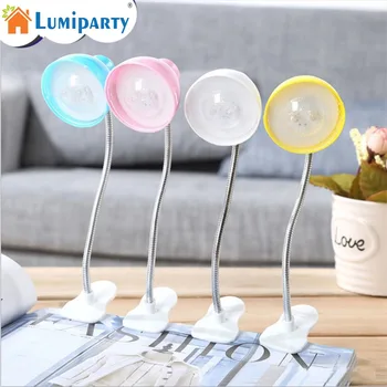 

LumiParty Adjustable Clip On Book Reading Light Eye Protection Mini LED Bedside Table Lamp jk25