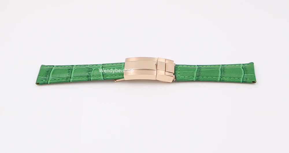 Rolamy 20mm Real Calf Cowhide Leather VINTAGE Luxury Wrist Watch Band Strap Belt with Clasp For DAYTONA SUBMARINER OYSTER GMT