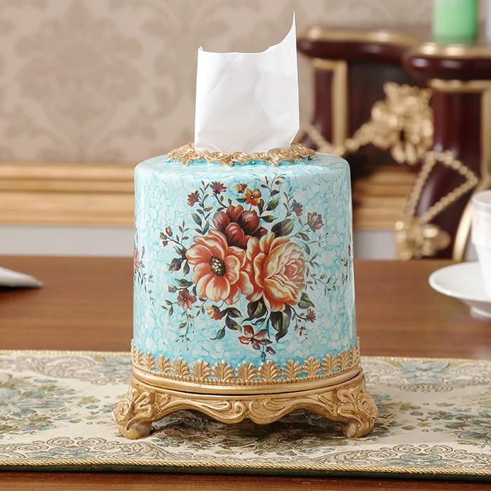

Europe type restoring ancient ways resin tissue box table napkin wipe boxes sitting room hotel high-grade paper roll film packs